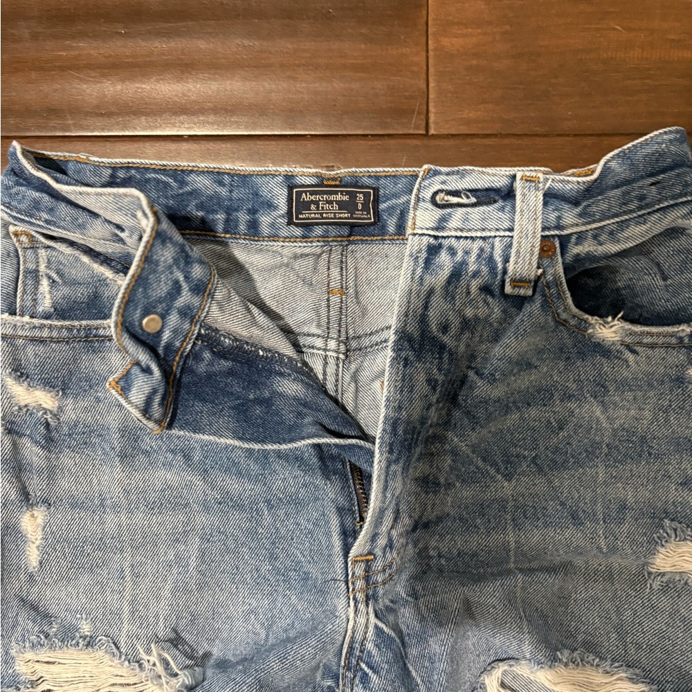 Abercrombie & Fitch Natural Rise Jean Shorts